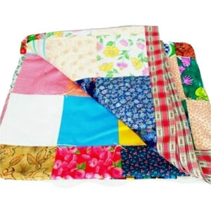 Lightweight Cotton Square Handmade Patchwork Quilt